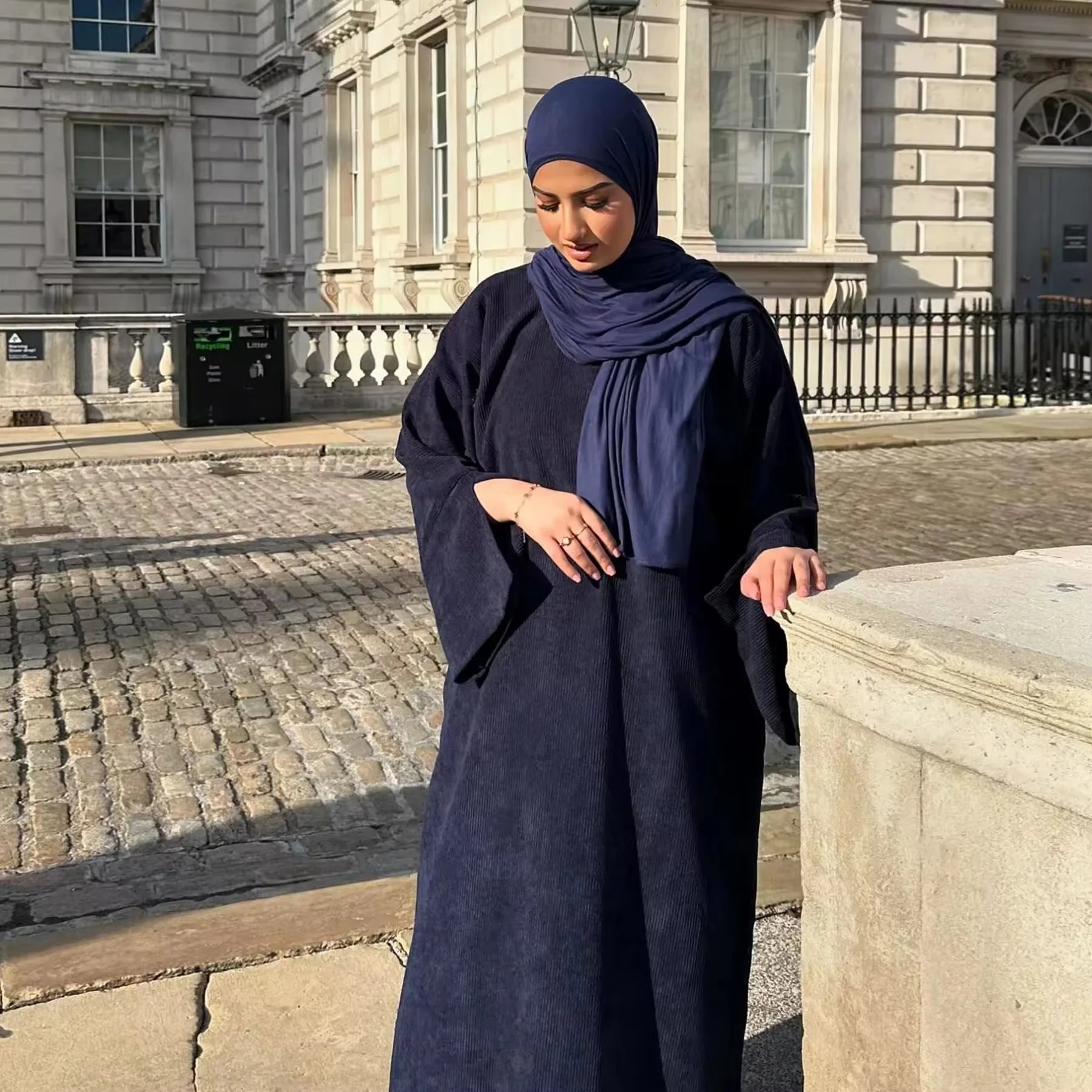 Corduroy Winter Abaya – Elegant Dubai Style