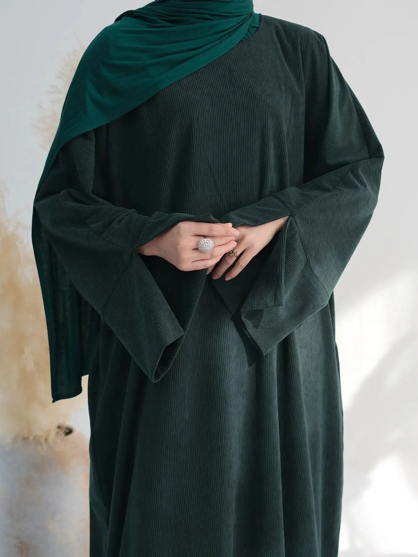 Corduroy Winter Abaya – Elegant Dubai Style