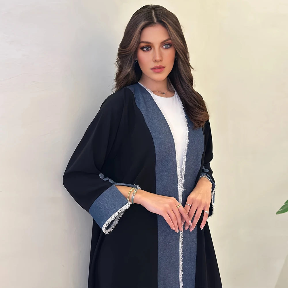 Tassel Kimono Abaya – Chic Eid & Party Wear